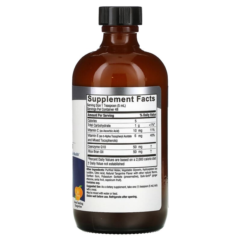 Nature's Answer Liquid Co-Q10 with Vitamins C & E Tangerine 8 fl oz (240 ml) 8 Thành phần vi chất Nature's Answer Liquid Co-Q10 + Vitamins C & E Tangerine 8 fl oz (240 ml) 083000261305