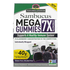 Nature's Answer Sambucus Mega 7X Strength Black Elderberry 30 Gelatin Free/viên 083000262340