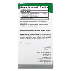 Nature's Answer Turmeric-3 90 Vegetarian Capsules 083000163418
