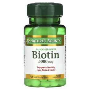Nature's Bounty Biotin 5.000 mcg 60 viên 074312589133