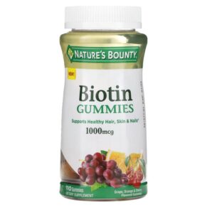 Nature's Bounty Biotin Grape Orange & Cherry 1.000 mcg 110 viên 074312793394