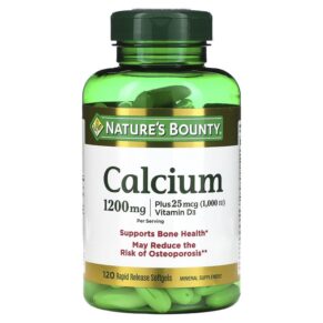Nature's Bounty Calcium Plus Vitamin D3 600 mg 120 viên 074312134371