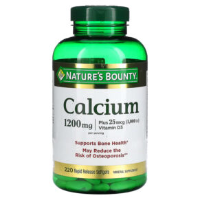 Nature's Bounty Calcium Plus Vitamin D3 600 mg 220 viên 074312134395