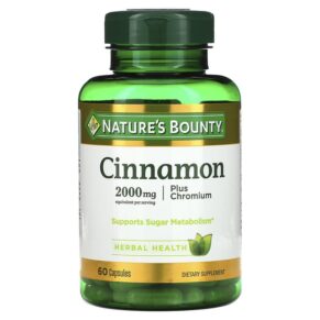 Nature's Bounty Cinnamon Plus Chromium 1.000 mg 60 viên 074312150616