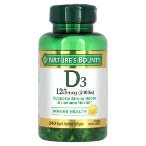 Nature's Bounty D3 125 mcg (5.000 IU) 240 viên 074312291760