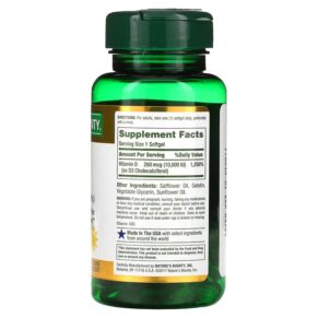 Nature's Bounty D3 250 mcg (10.000 IU) 72 Rapid Release Softgels 074312358739