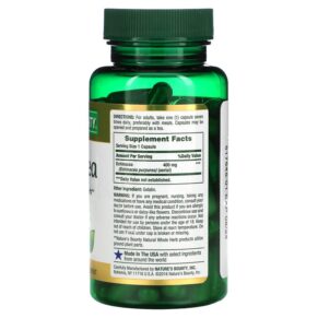 Nature's Bounty Echinacea 400 mg 100 Capsules 074312056338