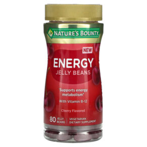 Nature's Bounty Energy Jelly Beans + Vitamin B-12 Cherry 80 Jelly Beans 074312010132