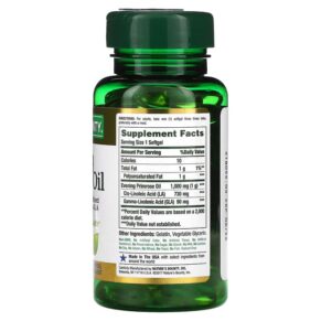 Nature's Bounty Evening Primrose Oil 1.000 mg 60 Rapid Release Softgels 074312073731