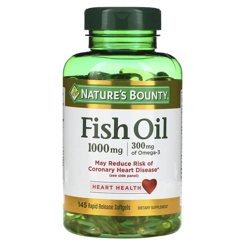 Nature's Bounty Fish Oil 1.000 mg 145 Rapid Release Softgels 1 Nature's Bounty Fish Oil 1.000 mg 145 viên 074312038228