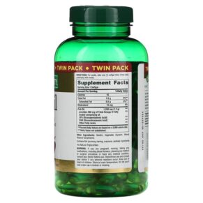 Nature's Bounty Fish Oil Twin Pack 1.200 mg 180 Rapid Release Softgels Each 074312306976