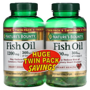 Nature's Bounty Fish Oil Twin Pack 1.200 mg 180 viên 074312306976