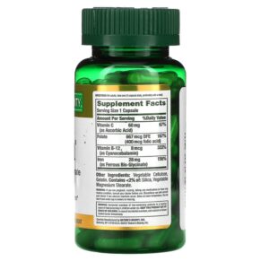 Nature's Bounty Gentle Iron 28 mg 90 Capsules 074312016035