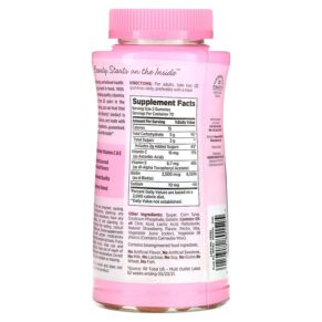 Nature's Bounty Hair Skin & Nails Gummies with Biotin Strawberry 1.250 mcg 140 Gummies 074312801525
