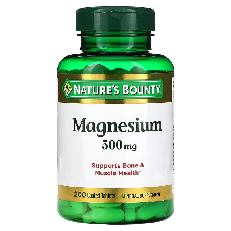 Nature's Bounty Magnesium 500 mg 200 Coated Tablets 1 Nature's Bounty Magnesium 500 mg 200 viên 074312530869