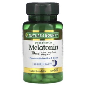 Nature's Bounty Melatonin Natural Cherry 10 mg 45 viên 074312528026