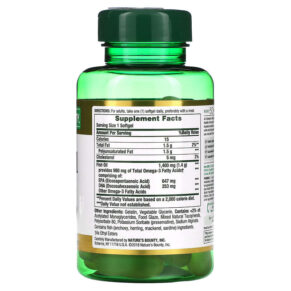 Nature's Bounty Odor-Less Fish Oil 1400 mg 39 Coated Softgels 074312194047