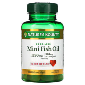 Nature's Bounty Odor-Less Mini Fish Oil 645 mg 90 viên 074312186783