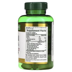 Nature's Bounty Odorless Fish Oil 1.200 mg 90 Coated Softgels 074312171307