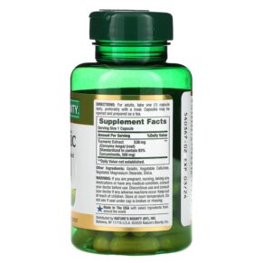 Nature's Bounty Turmeric Standardized Extract 538 mg 45 Capsules 074312552731