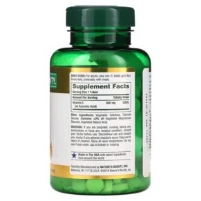 Nature's Bounty Vitamin C 500 mg 250 Tablets 074312014741