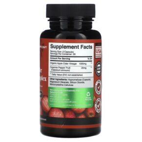 Natures Craft Apple Cider Vinegar Complex 60 Capsules 806808278890