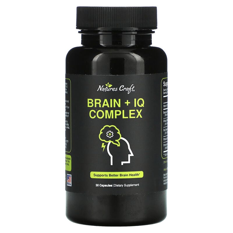 Natures Craft Brain + IQ Complex 30 Capsules 1 Natures Craft Brain + IQ Complex 30 viên 850019770193