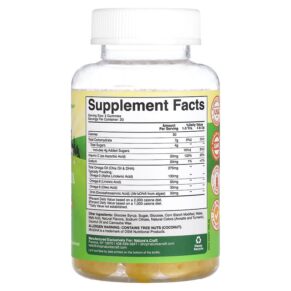 Natures Craft Kids Omega + DHA Gummies Lemon & Orange 60 Gummies 793611599772