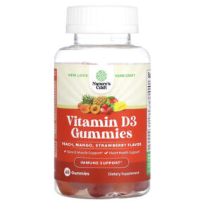Natures Craft Vitamin D3 Peach Mango Strawberry 60 viên 793611599673