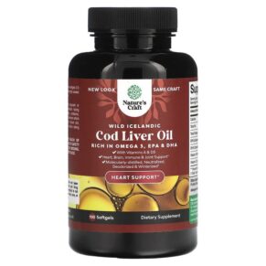 Natures Craft Wild Icelandic Cod Liver Oil 100 viên 850034386126
