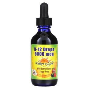 Nature's Life B-12 Drops Sugar Free Wild Berry 5.000 mcg 2 fl oz (60 ml) 040647782273