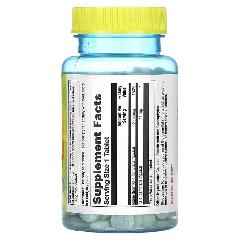 Nature's Life Icelandic Kelp 250 Tablets 8 Thành phần vi chất Nature's Life Icelandic Kelp 250 viên 040647002302