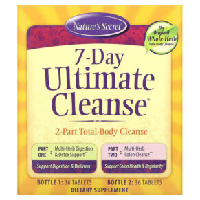 Nature's Secret 7-Day Ultimate Cleanse 2-Part Total-Body Cleanse 2 Bottles 36 viên 710363583811