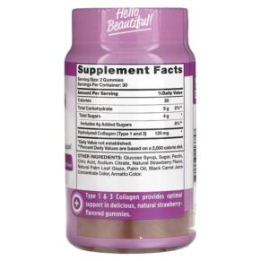Nature's Truth Beauty Collagen Gummies Types 1 + 3 Natural Strawberry 60 Gummies 840093113757