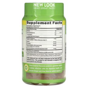 Nature's Truth Digestive Aid Gummies Natural Tropical 50 Vegan Gummies 840093115379