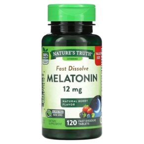 Nature's Truth Fast Dissolve Melatonin Natural Berry 12 mg 120 Fast Dissolve viên 840093114143