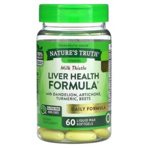 Nature's Truth Gold Series Liver Health Formula + Dandelion Artichoke Turmeric Beets 60 Liquid Max viên 840093115485