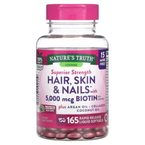 Nature's Truth Hair Skin & Nails + Biotin 5.000 mcg 165 Rapid Release viên 840093102119
