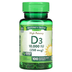Nature's Truth High Potency Vitamin D3 250 mcg (10.000 IU) 100 Quick Release viên 840093100702
