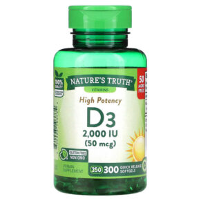 Nature's Truth High Potency Vitamin D3 50 mcg (2.000 IU) 300 Quick Release viên 840093103734