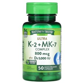 Nature's Truth K-2 + MK-7 Complex 800 mcg 50 Quick Release viên 840093105332