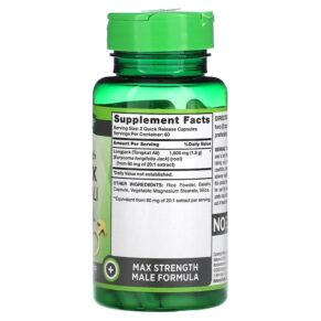Nature's Truth Longjack Tongkat Ali 800 mg 120 Quick Release Capsules 840093120229