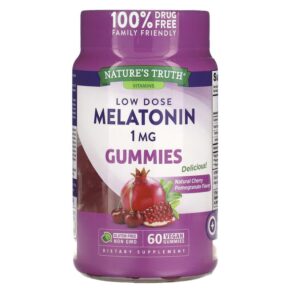 Nature's Truth Low Dose Melatonin Natural Cherry Pomegranate 1 mg 60 viên 840093116567