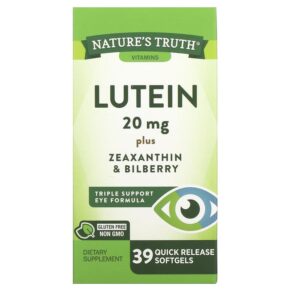 Nature's Truth Lutein plus Zeaxanthin & Bilberry 20 mg 39 Quick Release viên 840093100740
