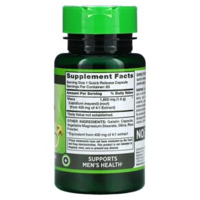 Nature's Truth Maca 1.600 mg 60 Quick Release Capsules 840093105295