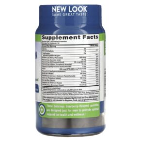 Nature's Truth Men's Multivitamin + B-12 D3 Zinc Natural Blueberry 70 Vegetarian Gummies 840093115393