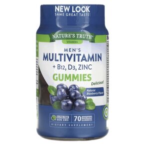 Nature's Truth Men's Multivitamin + B-12 D3 Zinc Natural Blueberry 70 viên 840093115393