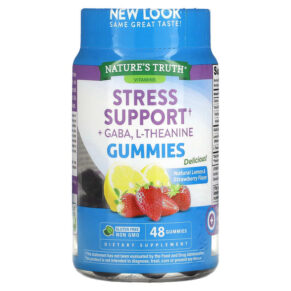 Nature's Truth Stress Support + GABA L-Theanine Natural Lemon & Strawberry 48 viên 840093114457