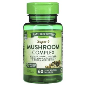 Nature's Truth Super 6 Mushroom Complex 60 Quick Release viên 840093112248
