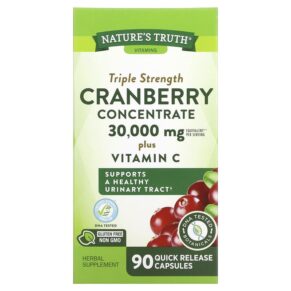Nature's Truth Triple Strength Cranberry Concentrate Plus Vitamin C 15.000 mg 90 Quick Release viên 840093101082